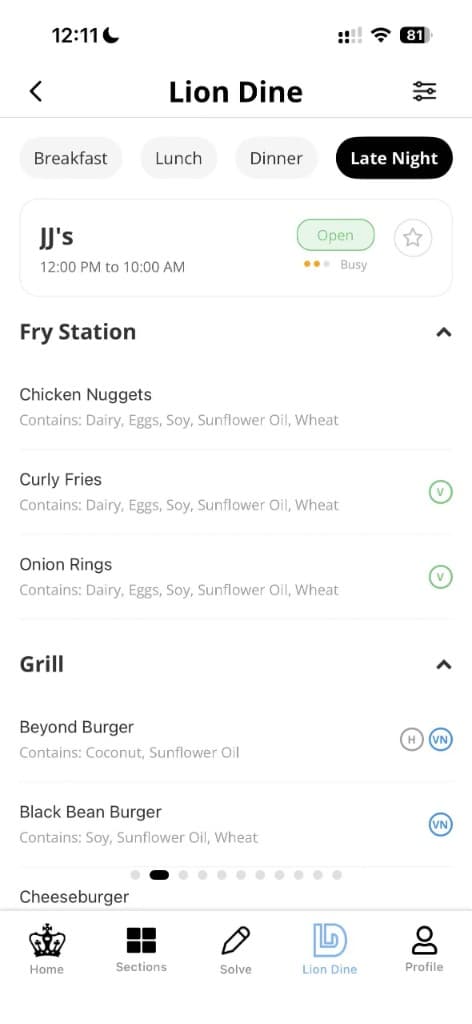 Liondine dining app